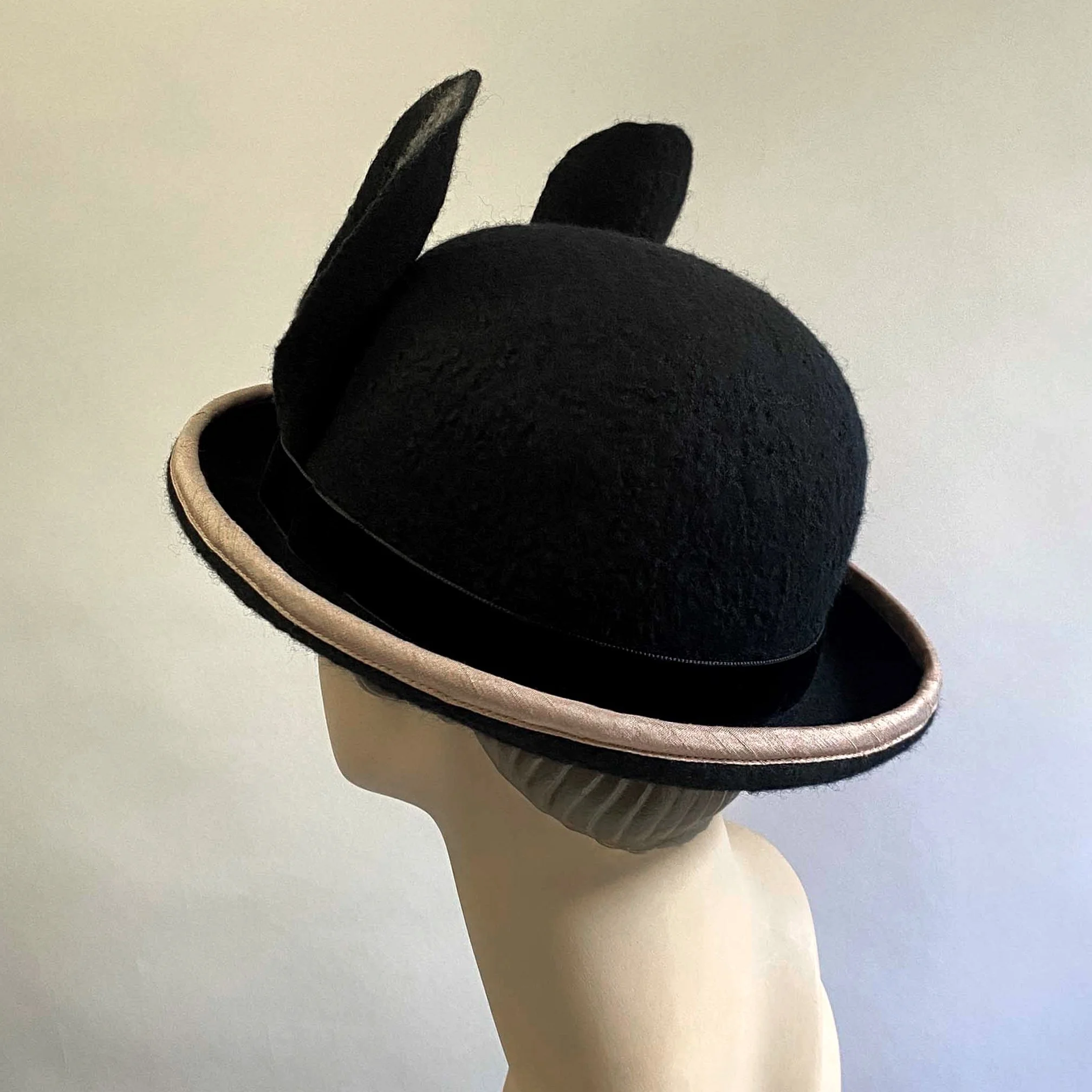 Unisex bunny bowler hat — Miss Fitt & Co. ~ Moss Fête